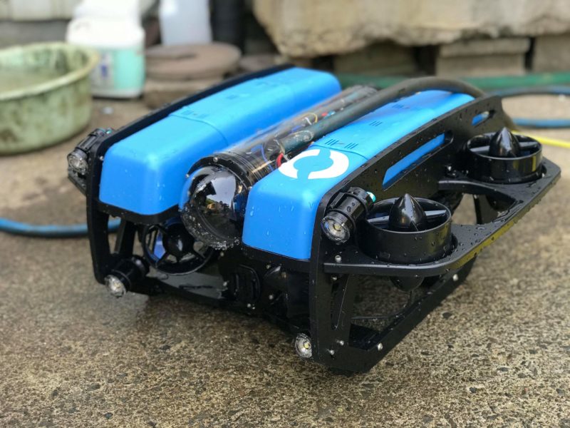 作業完了後のBlueROV2 Heavy